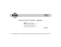 McIntosh RCT-3 - Owners manual
